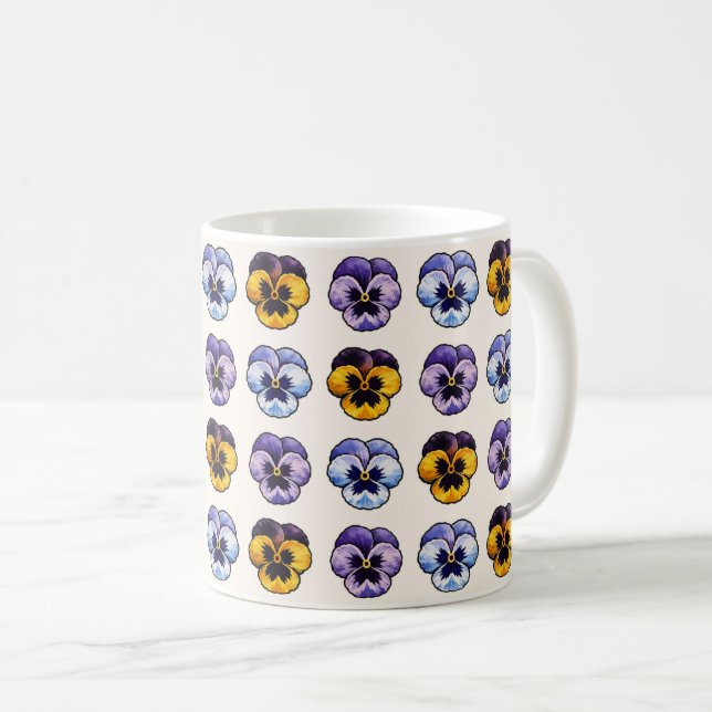 Pansies  coffee mug (Front Right)