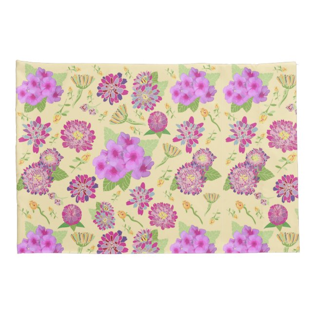 Pansies Floral Design Pair of Standard Pillowcases (Back-Right)