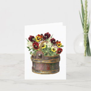 Pansies Flowers Thank You Card