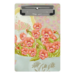 Pansies in a Bowl Mini Clipboard