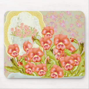 Pansies in a Bowl Mouse Mat