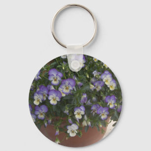 pansies key ring