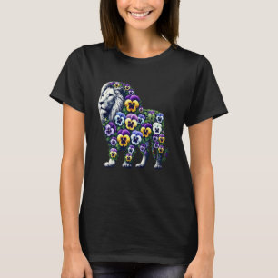 Pansies Lion Pansy Flower Gardening Floral T-Shirt