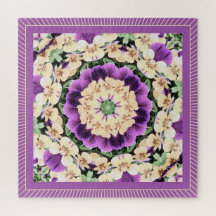 Pansies Mandala: Antique Purple