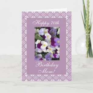 Pansies - Mother's 70th birthday Card