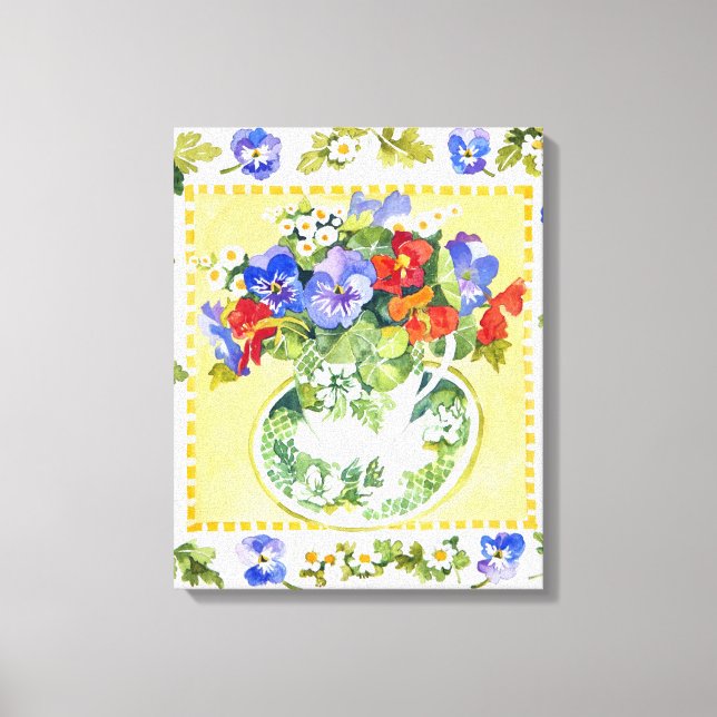 Pansies - nasturtiums 2013 canvas print (Front)