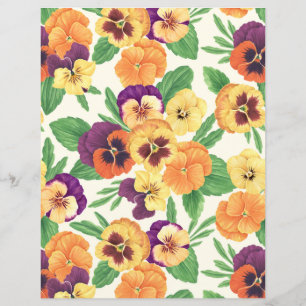 Pansies on off white