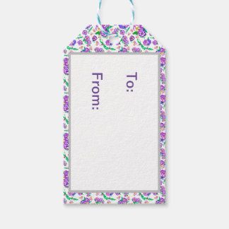 Pansies Pattern Gift Tags