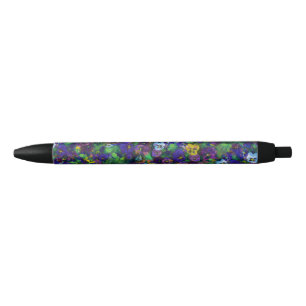 Pansies pen black ink [purple print edition]