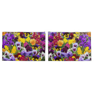 Pansies pillow case 2017 reversable
