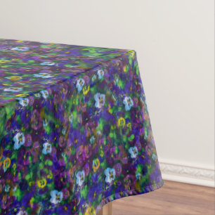 Pansies [purple] 60x84 Table cloth cotton