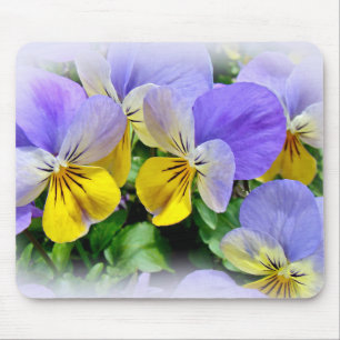 Pansies - Purple and Yellow Mouse Mat