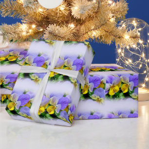 Pansies - Purple and Yellow Wrapping Paper