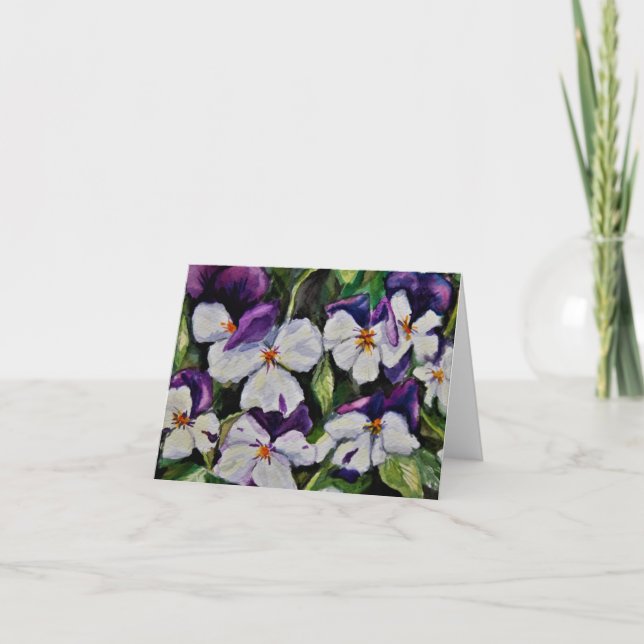Pansies Thank You Card (Front)