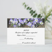 Pansies Wedding RSVP Reply (Standing Front)
