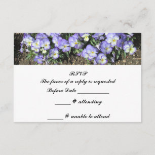 Pansies Wedding RSVP Reply Card