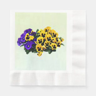 Pansies Yellow and Purple Napkin