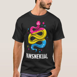 Pansnekual Pansexual Pride Snake Pan Flag Colours T-Shirt