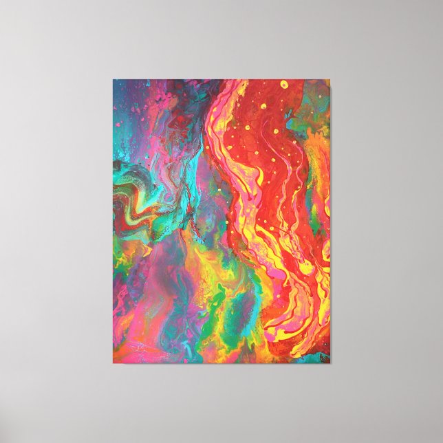 "Panspermia", abstract, psychedelic, expressionism Canvas Print (Front)