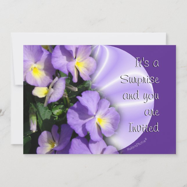 Pansy 1023 Invitation-customise any occasion Invitation (Front)