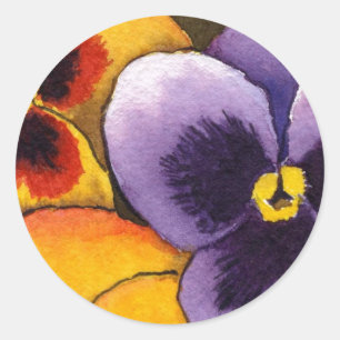 "Pansy #1" Floral Sticker