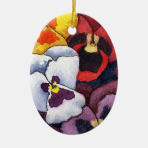 "Pansy #2" Floral Ornament