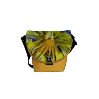 Pansy Abstract Courier Bag