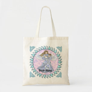 Pansy angel tote bag