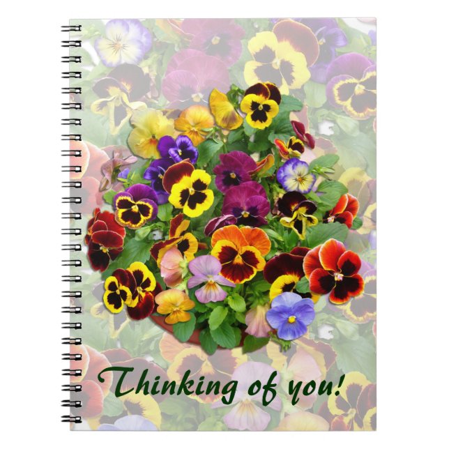 Pansy Arrangement ~ Note Book (Front)