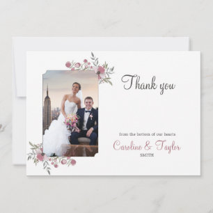 Pansy Blossoms Thank You Photo Card