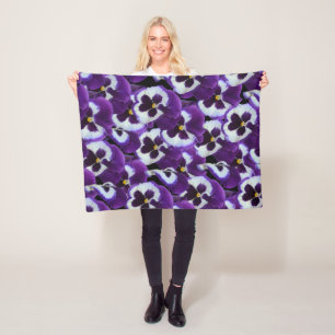 Pansy Bouquet, Small Fleece Blanket