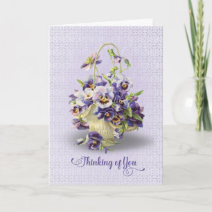pansy bouquet-thinking of you card