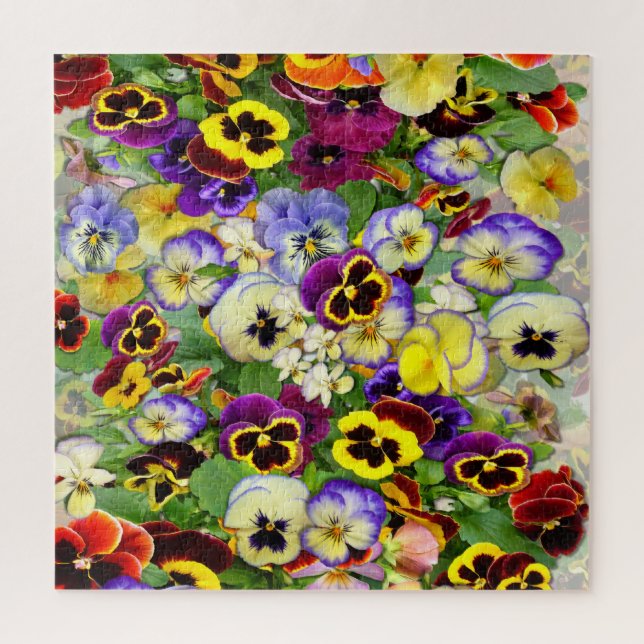 Pansy Cascade Jigsaw Puzzle (Vertical)