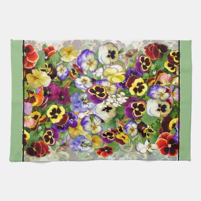 Pansy Cascade Kitchen Towel (Horizontal)