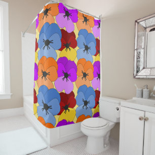 Pansy Collage Shower Curtain