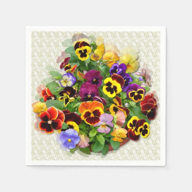 Pansy Display Napkin (Front)