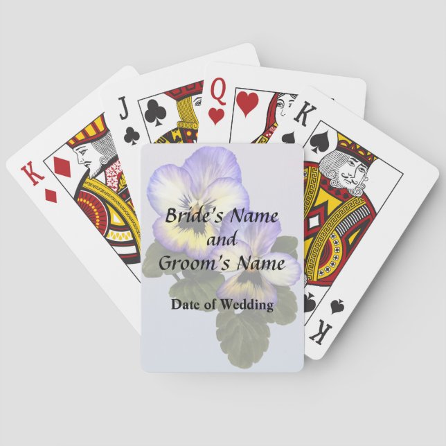 Pansy Duo Wedding Products Playing Cards (Back)