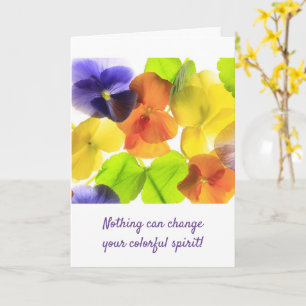 Pansy Encouragement Cancer Support Card