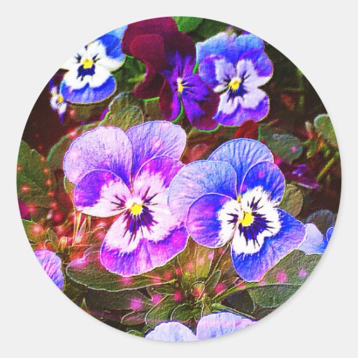 Image of Pansy Envelope Seal and Sticker