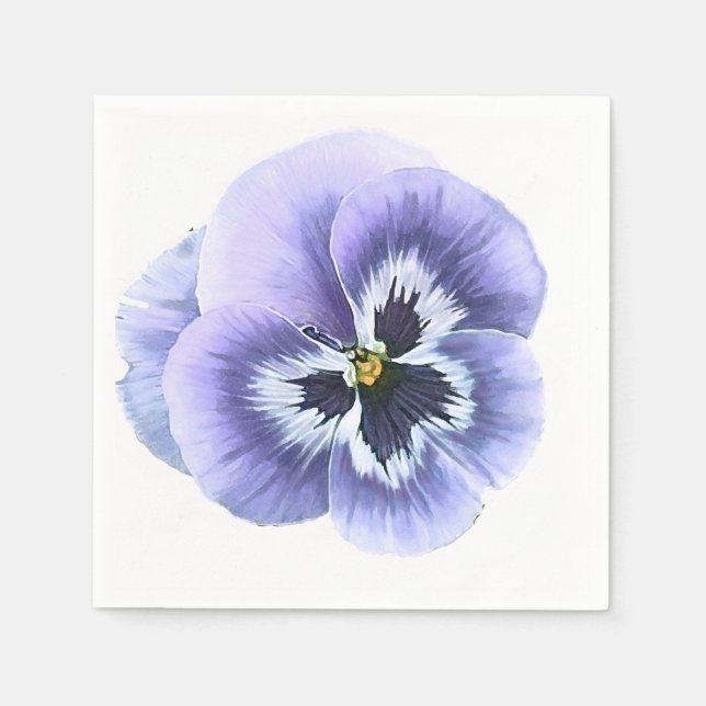 Pansy Face Purple Napkin (Front)