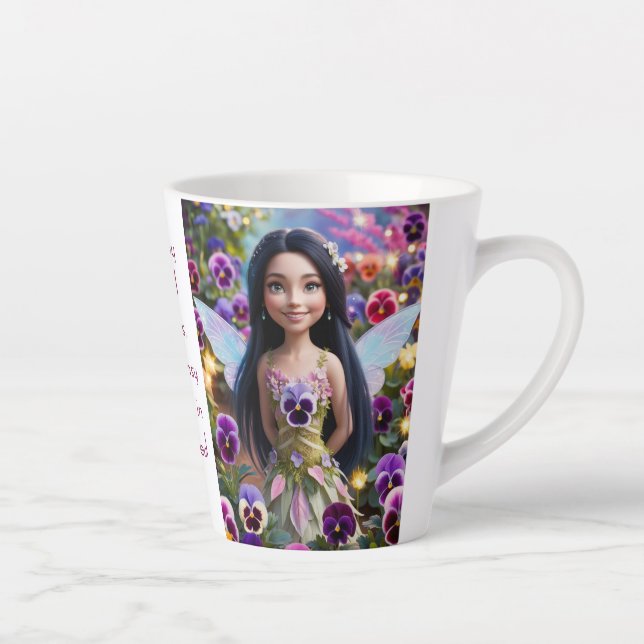 Pansy Fairy  Latte Mug (Right)