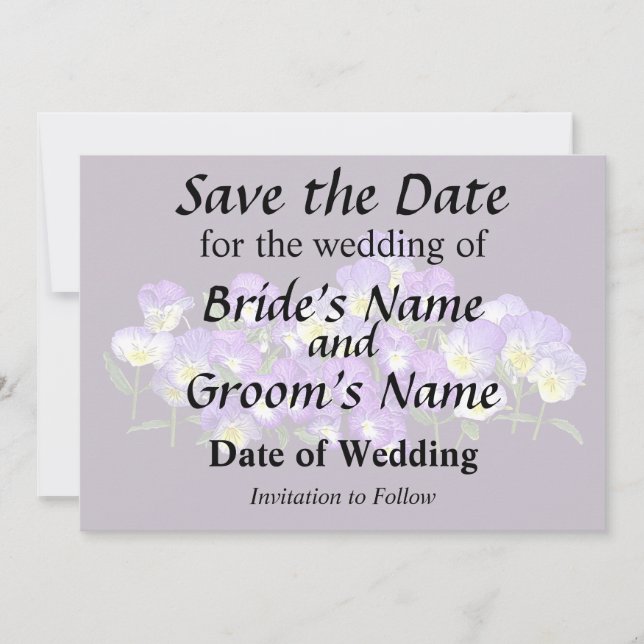 Pansy Family Reunion Save The Date (Front)