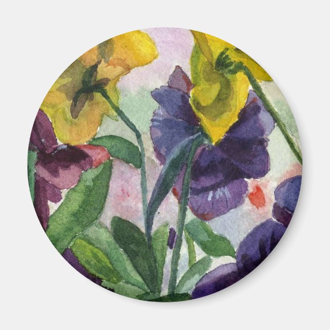 Pansy Field Magnet (Front)