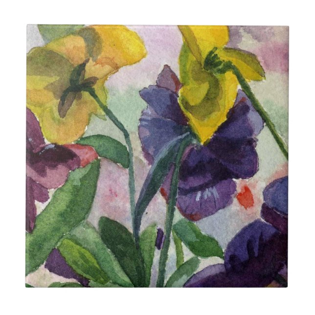 Pansy Field Tile (Front)