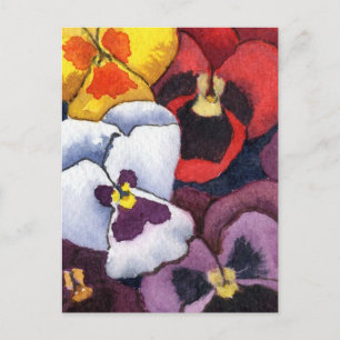 Pansy Floral Postcard