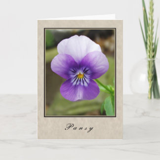 Pansy - Floral Series Card