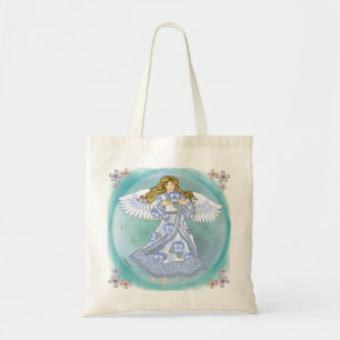 Pansy flower Christian angel  Tote Bag