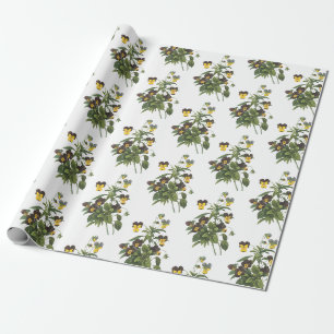 Pansy Flower Pattern Wrapping Paper
