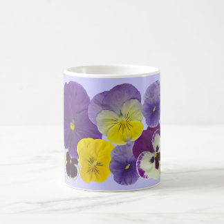 pansy flowers coffee mug