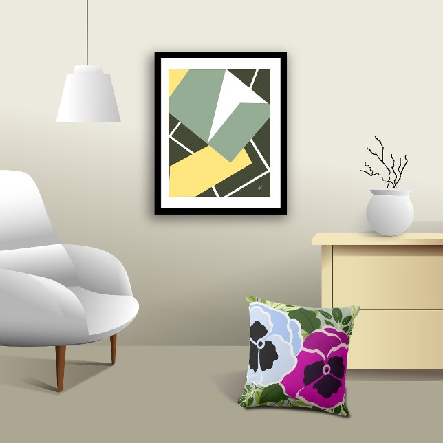 Pansy Flowers Cushion (pansies)